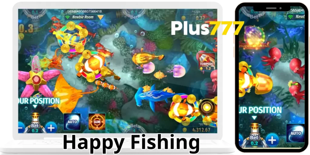 Fishing Game - How to Play Happy Fishing Plus777 Effectively | Hunt Bosses – Hit the Jackpot 7 Interface and Controls in Happy Fishing